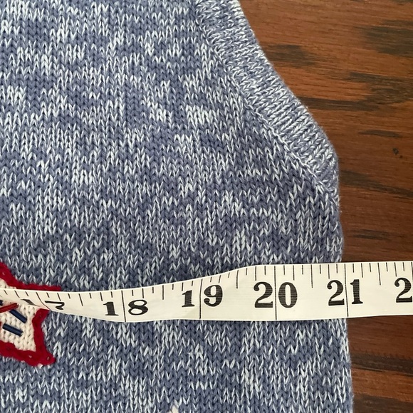 Bobbie Brooks Vintage Y2k Womens Size Large Blue Patriotic Flag Sweater Vest - Picture 10 of 11